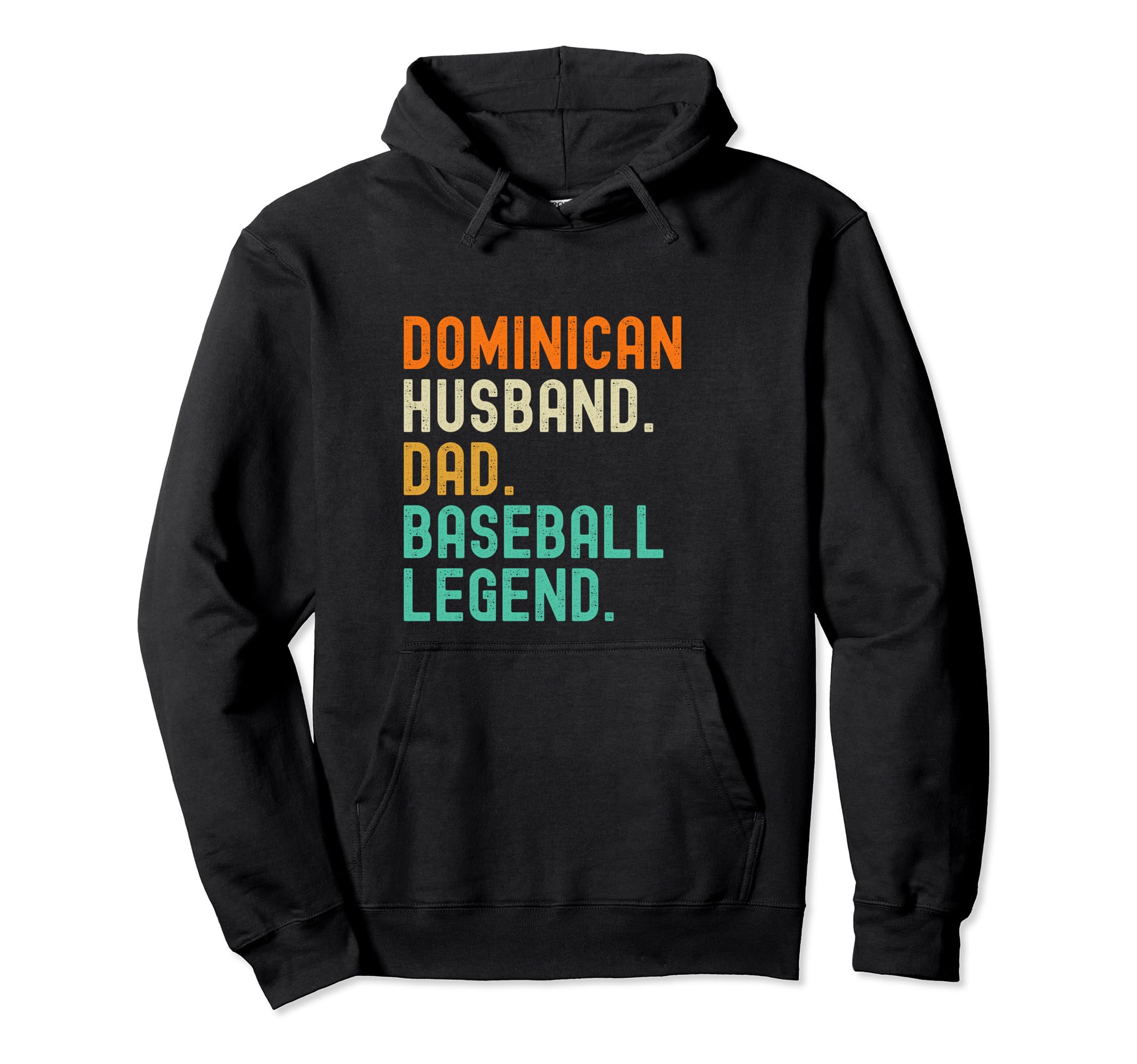Dominican Dad Husband Baseball Legend Hoodie - Graphic Print Men Women - T-Shirt, Sweatshirt, Hoodie