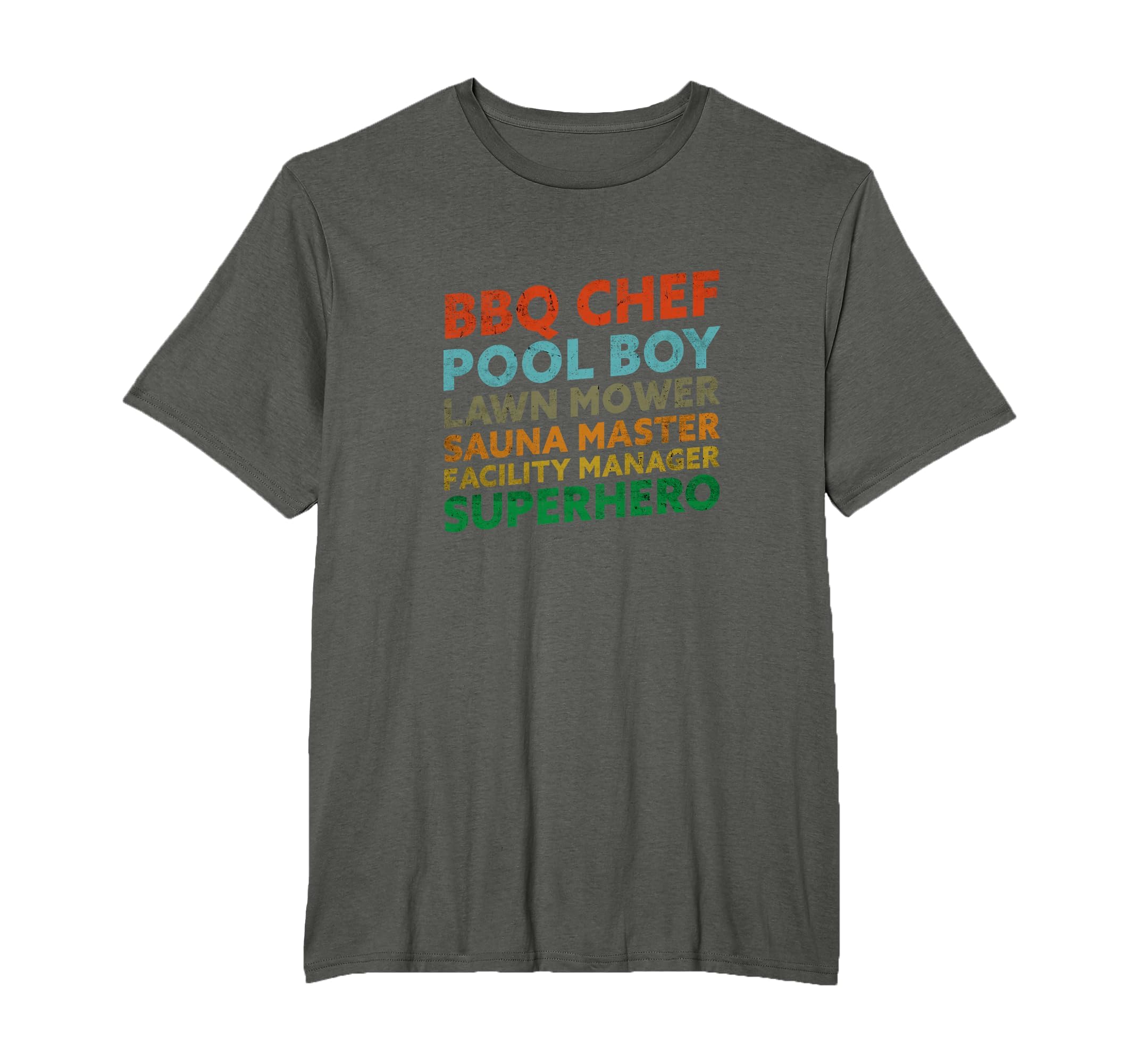 Bbq Chef Pool Sauna Master Superhero T-Shirt - Graphic Print for Adults - T-Shirt, Sweatshirt, Hoodie