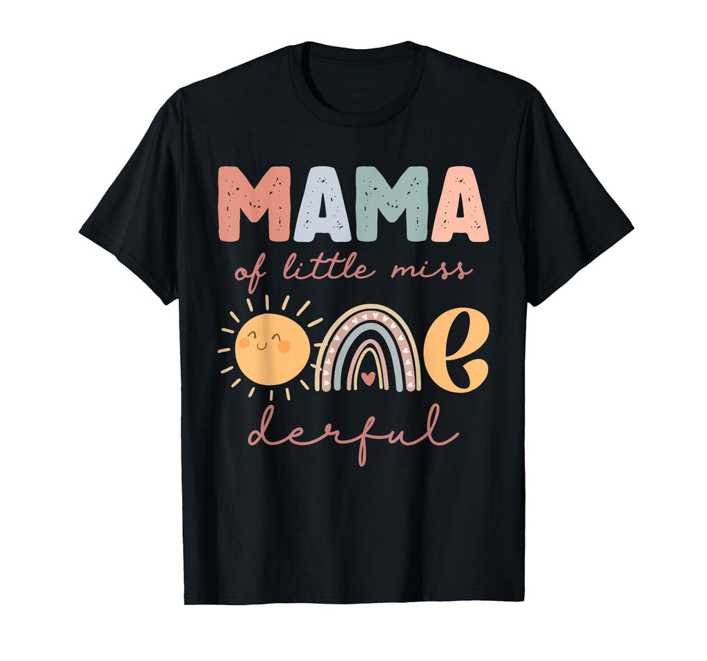 Mama Little Miss Onederful First T-Shirt - Minimalist Print Men Women - T-Shirt, Sweatshirt, Hoodie