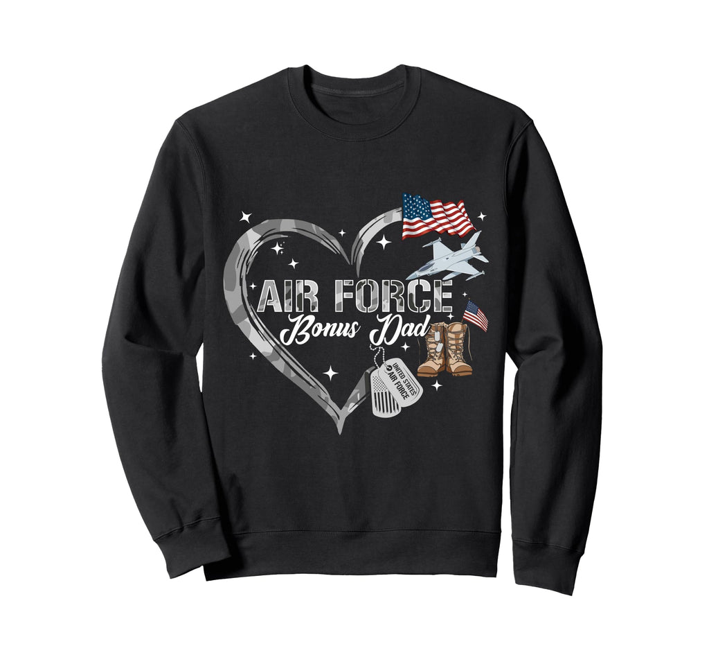 Proud Air Force Bonus Dad Us Camo Sweatshirt - Streetwear Style Unisex - T-Shirt, Sweatshirt, Hoodie
