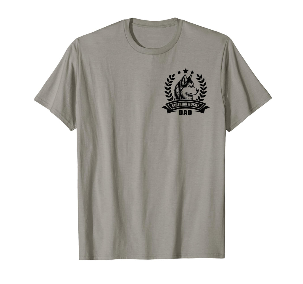 Siberian Husky Dad Banner And Ear Wreath T-Shirt - Novelty Apparel Unisex - T-Shirt, Sweatshirt, Hoodie