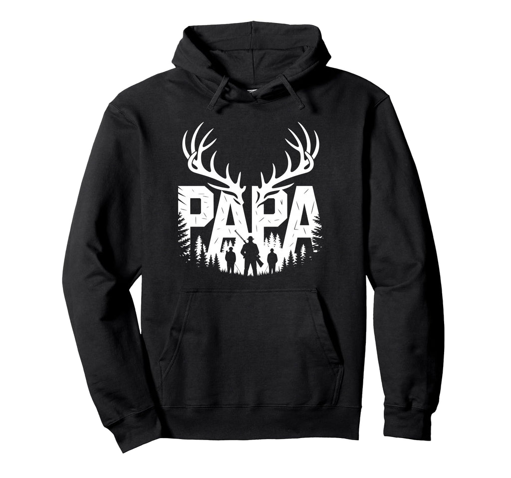 Papa Hunting Dad Father Hoodie - Fun Novelty Design for Adults - T-Shirt, Sweatshirt, Hoodie