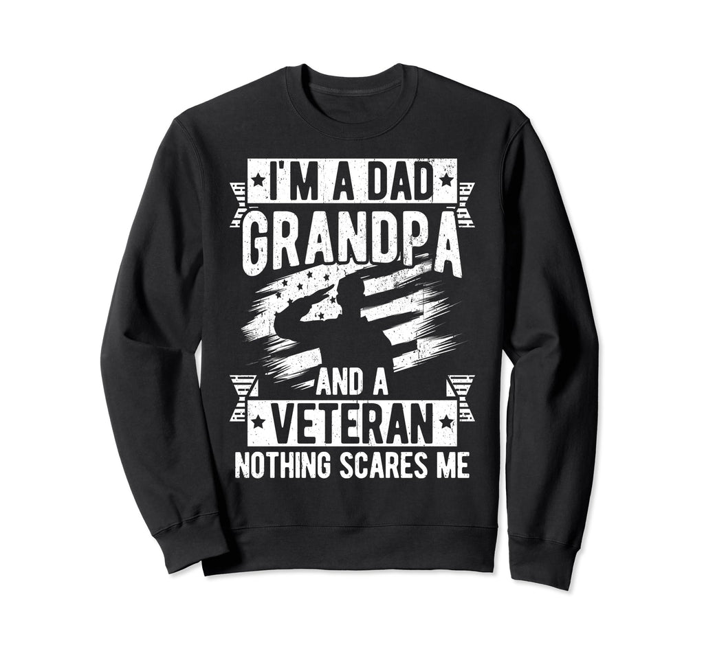 Grandpa Dad Grandpa Veteran Sweatshirt - Custom Art Print for Adults - T-Shirt, Sweatshirt, Hoodie
