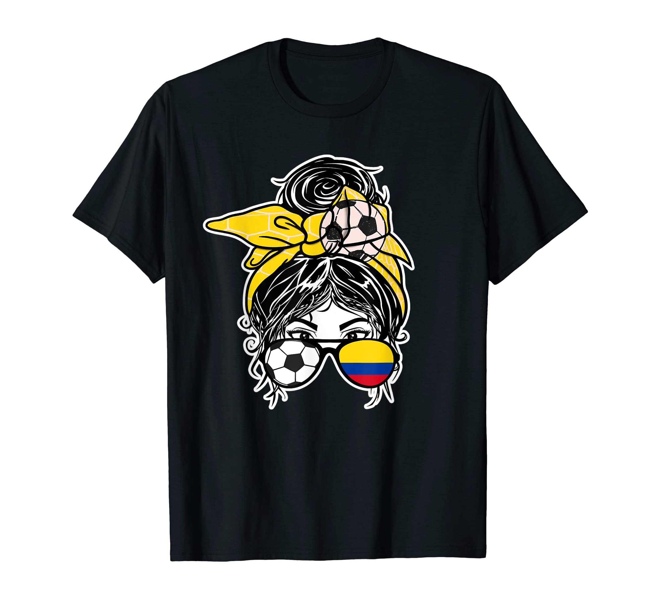 Messy Bun Hair Colombian Soccer Colombia T-Shirt - Streetwear Style Unisex - T-Shirt, Sweatshirt, Hoodie
