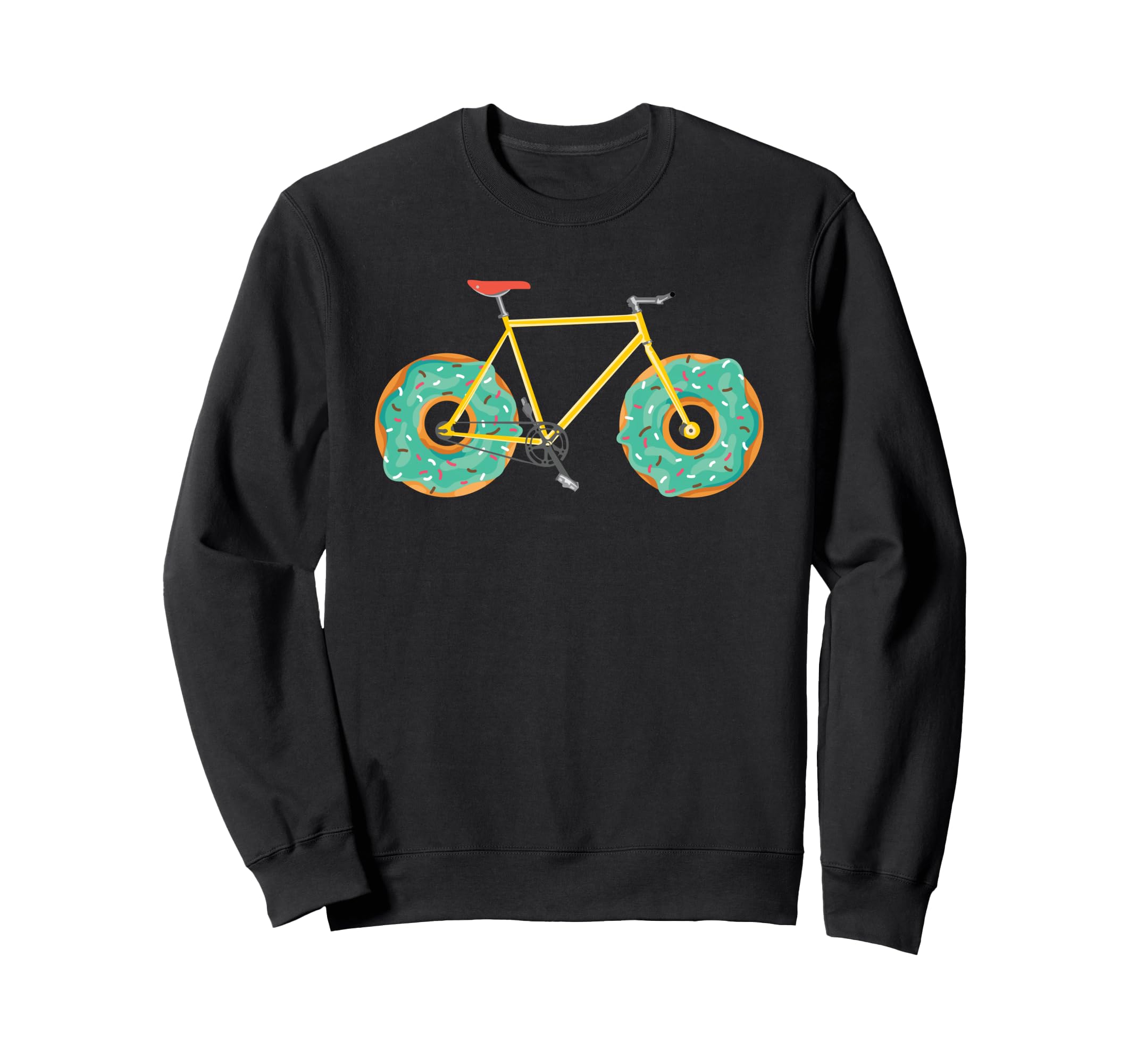 Donut Bike Wheels Bicycle Cyclist Sweatshirt - Fun Novelty Design Unisex - T-Shirt, Sweatshirt, Hoodie