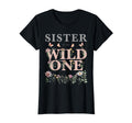 Sister Wild One Wildflower Watercolor T-Shirt - Custom Art Print Unisex - T-Shirt, Sweatshirt, Hoodie