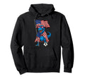 Usa Flag T Rex Soccer Patriotic Dinosaur Hoodie - Novelty Apparel Unisex - T-Shirt, Sweatshirt, Hoodie