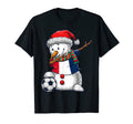 Soccer Dabbing Snowman France Football T-Shirt - Fun Novelty Design Unisex - T-Shirt, Sweatshirt, Hoodie