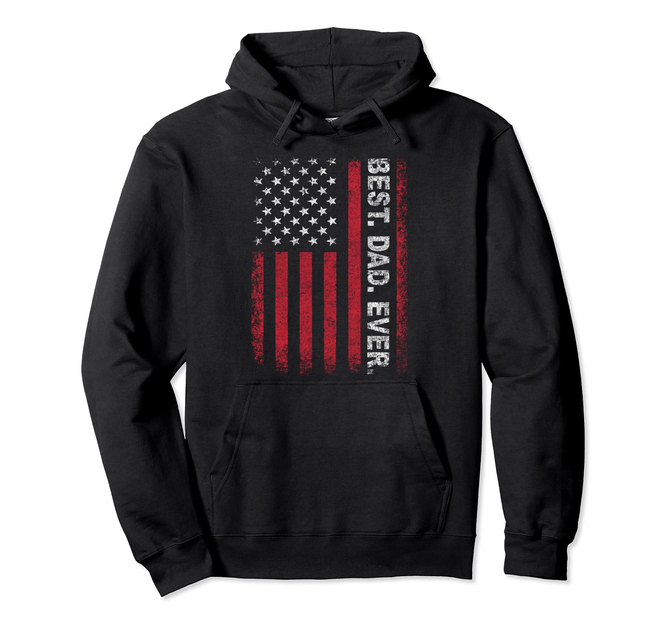 Best Dad Ever American Flag Fathers Day Hoodie - Custom Art Print Unisex - T-Shirt, Sweatshirt, Hoodie