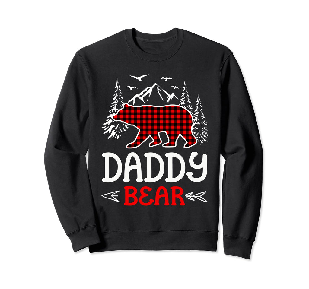 Daddy Bear Plaid Pajama Family Dad Papa Sweatshirt - Trendy Graphic Unisex - T-Shirt, Sweatshirt, Hoodie