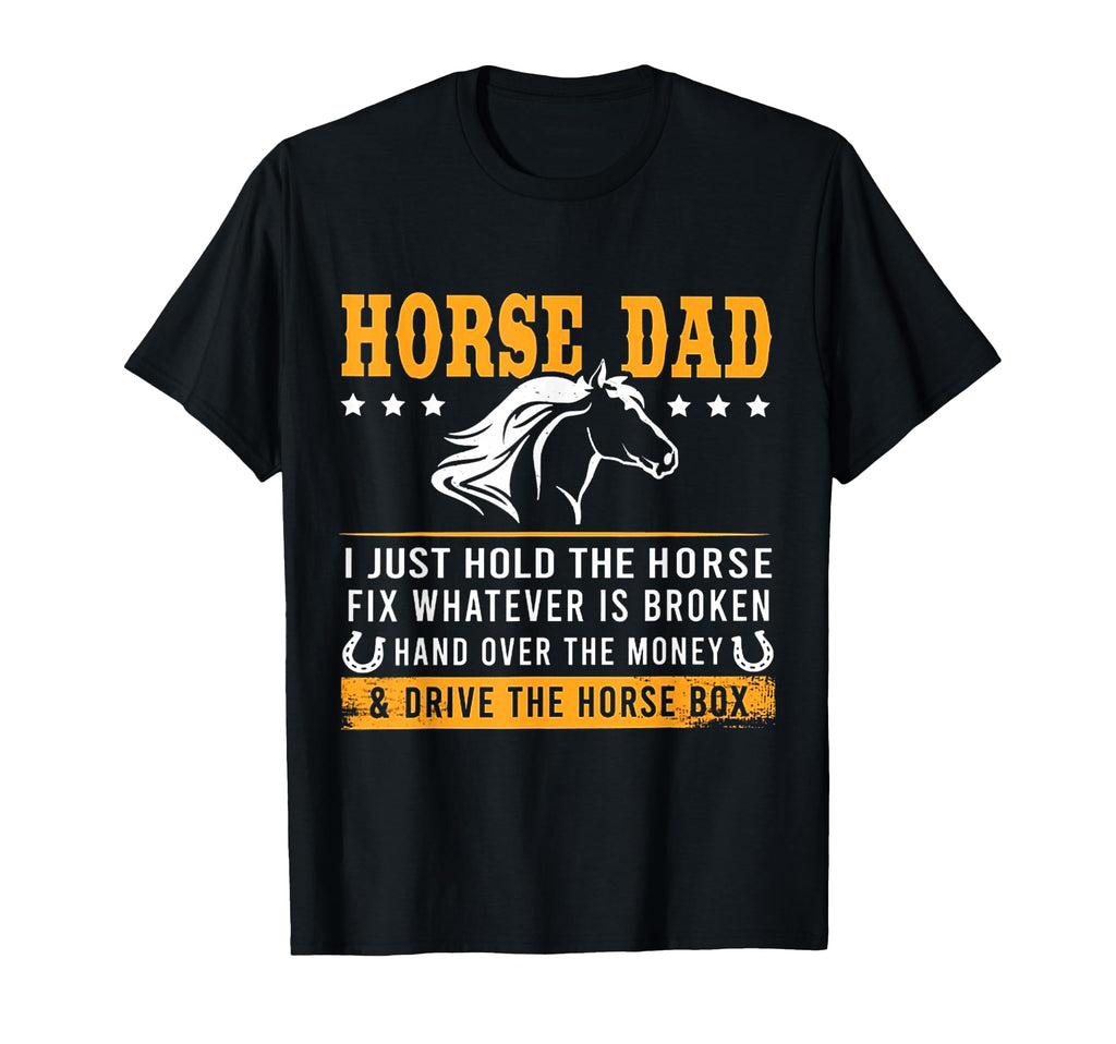 Horse Dad And Drive Horse Box T-Shirt - Minimalist Print Men Women - T-Shirt, Sweatshirt, Hoodie