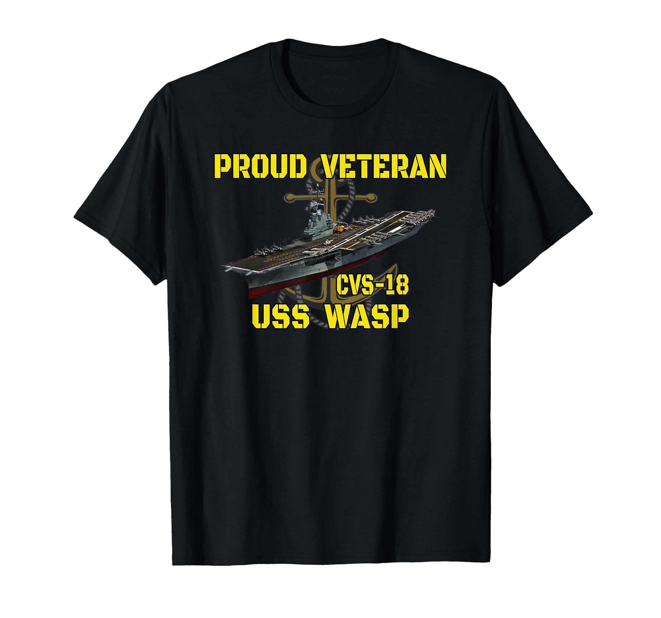 Aircraft Carrier Uss Wasp Cvs 18 T-Shirt - Minimalist Print Unisex - T-Shirt, Sweatshirt, Hoodie