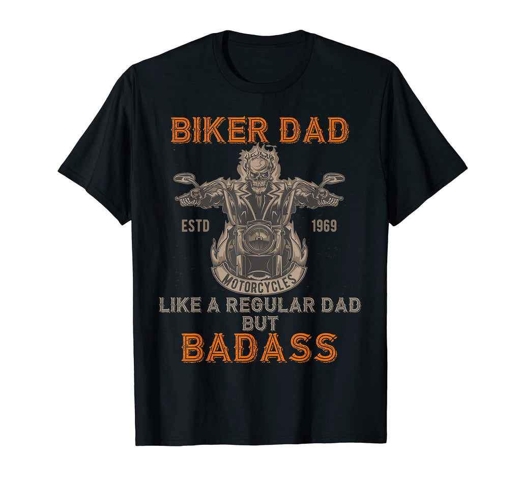 Mens Funny Biker Dad Badass T-Shirt - Fun Novelty Design for Adults - T-Shirt, Sweatshirt, Hoodie