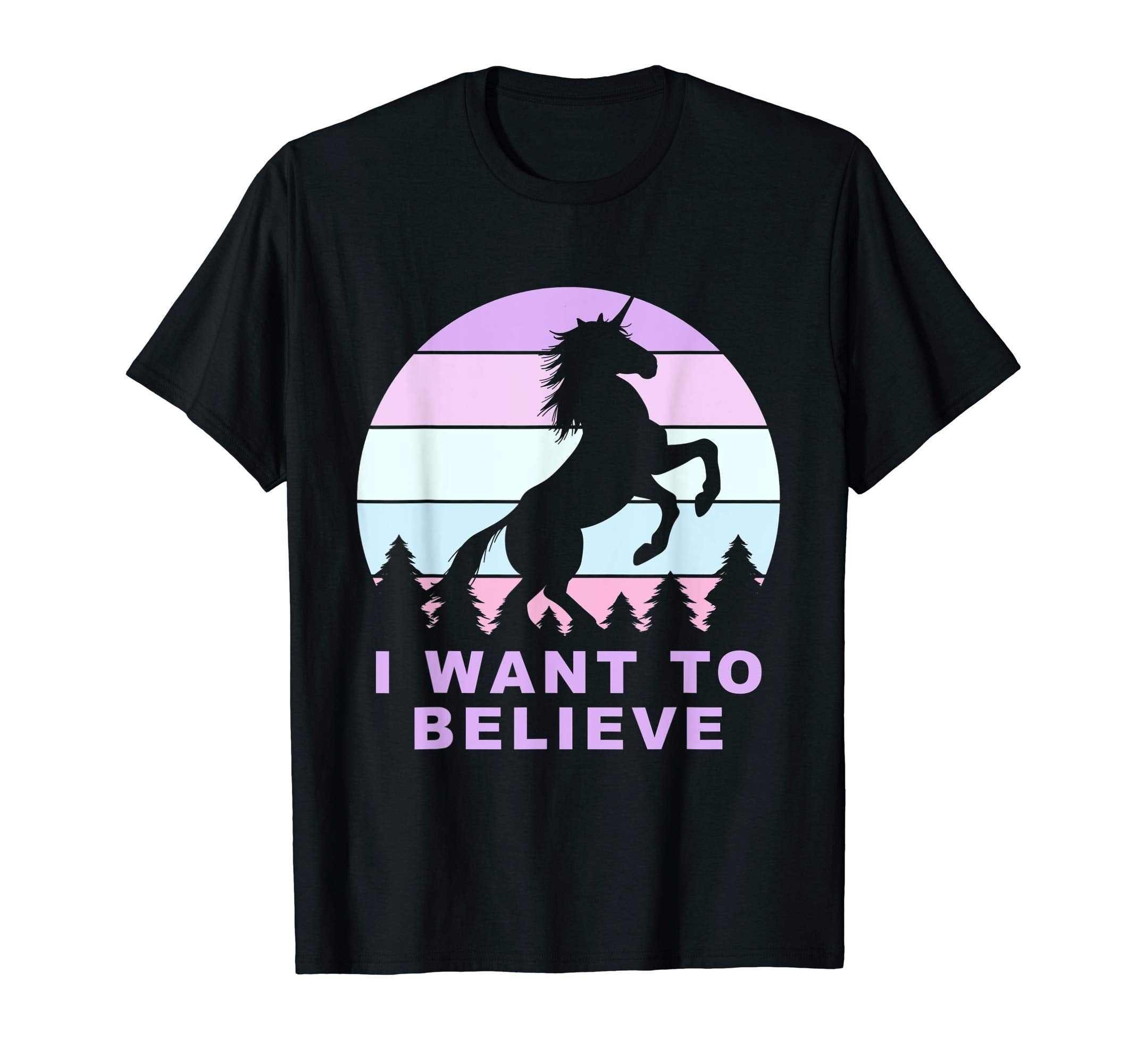 I Want To Believe Unicorn Circle Gift T-Shirt - Custom Art Print for Adults - T-Shirt, Sweatshirt, Hoodie