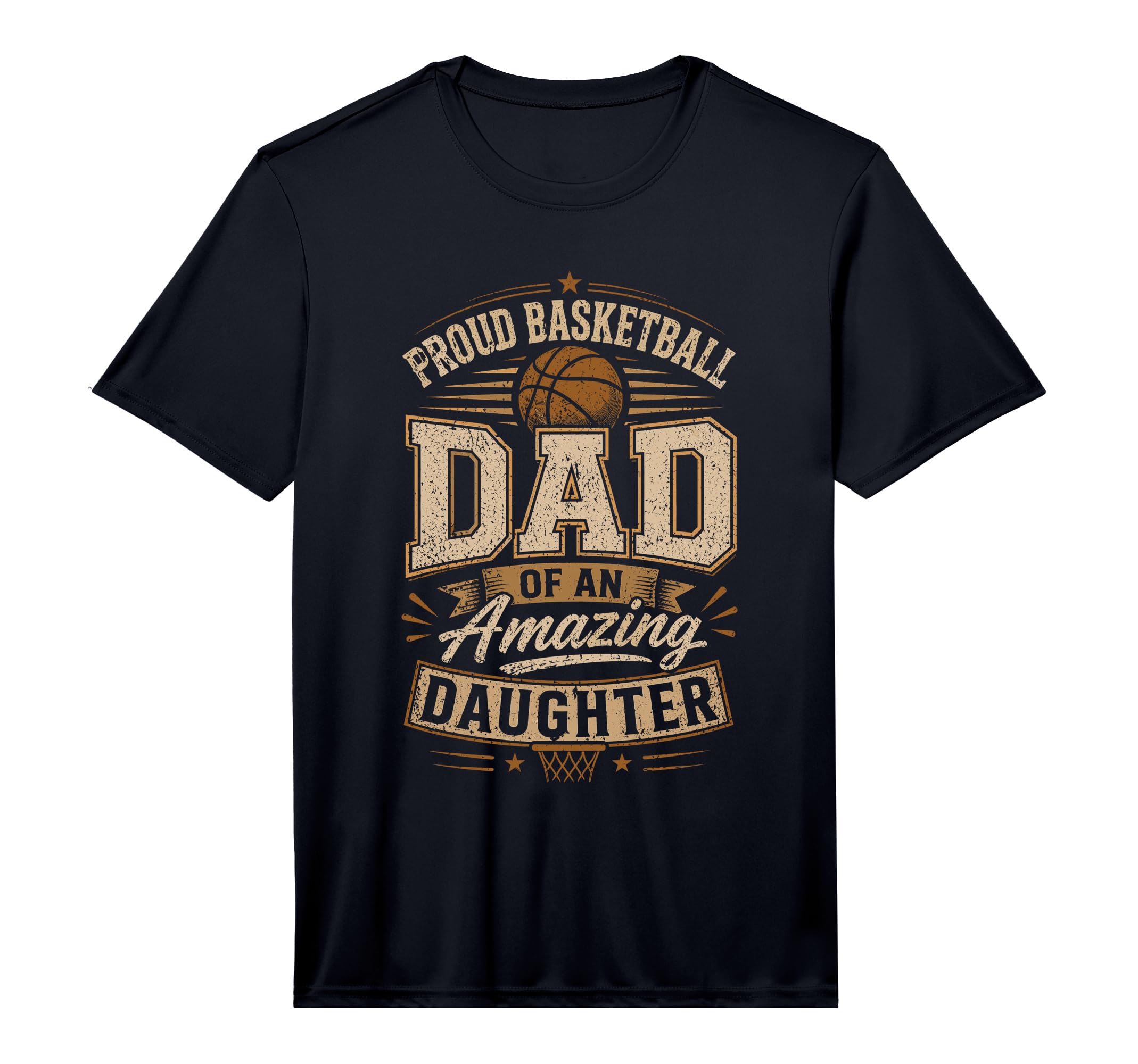 Proud Basketball Dad Amazing Daughter T-Shirt - Custom Art Print Men Women - T-Shirt, Sweatshirt, Hoodie