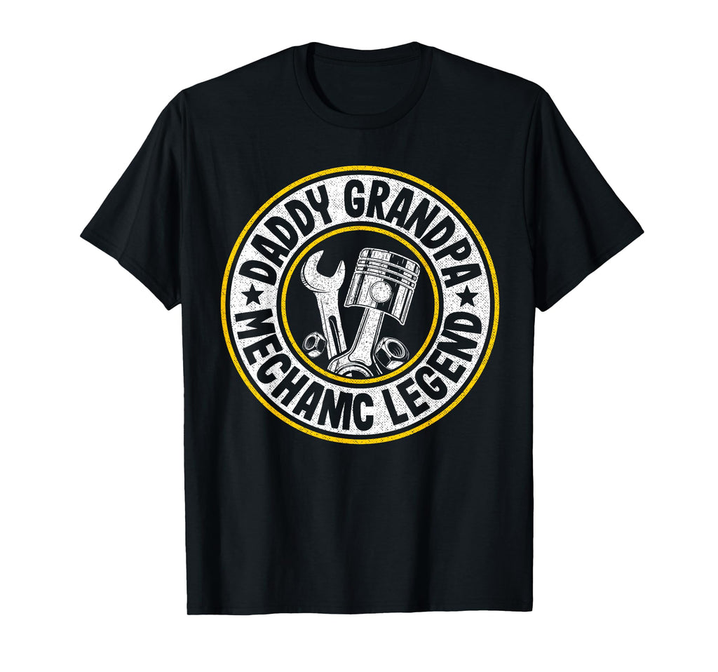 Daddy Grandpa Mechanic Legend Car Guy T-Shirt - Novelty Apparel for Adults - T-Shirt, Sweatshirt, Hoodie