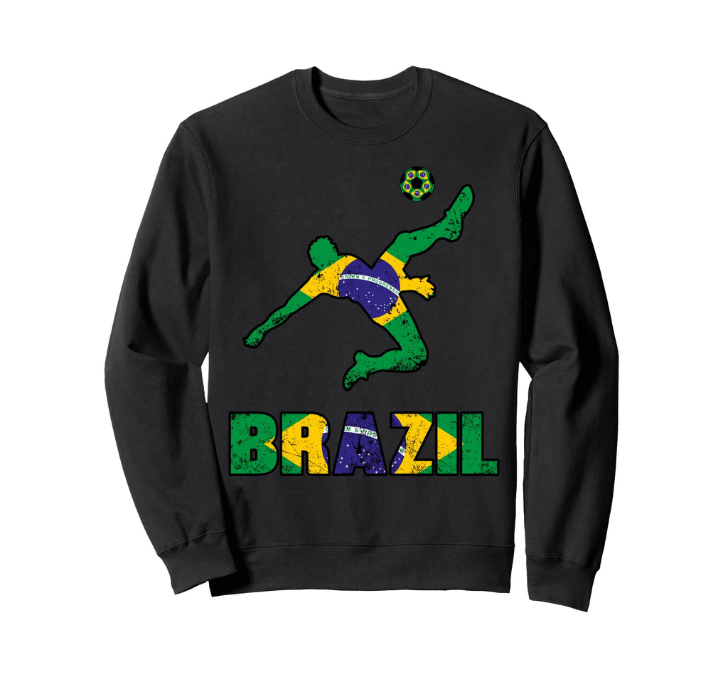 Brazil Football Game Player Sweatshirt - Minimalist Print for Adults - T-Shirt, Sweatshirt, Hoodie