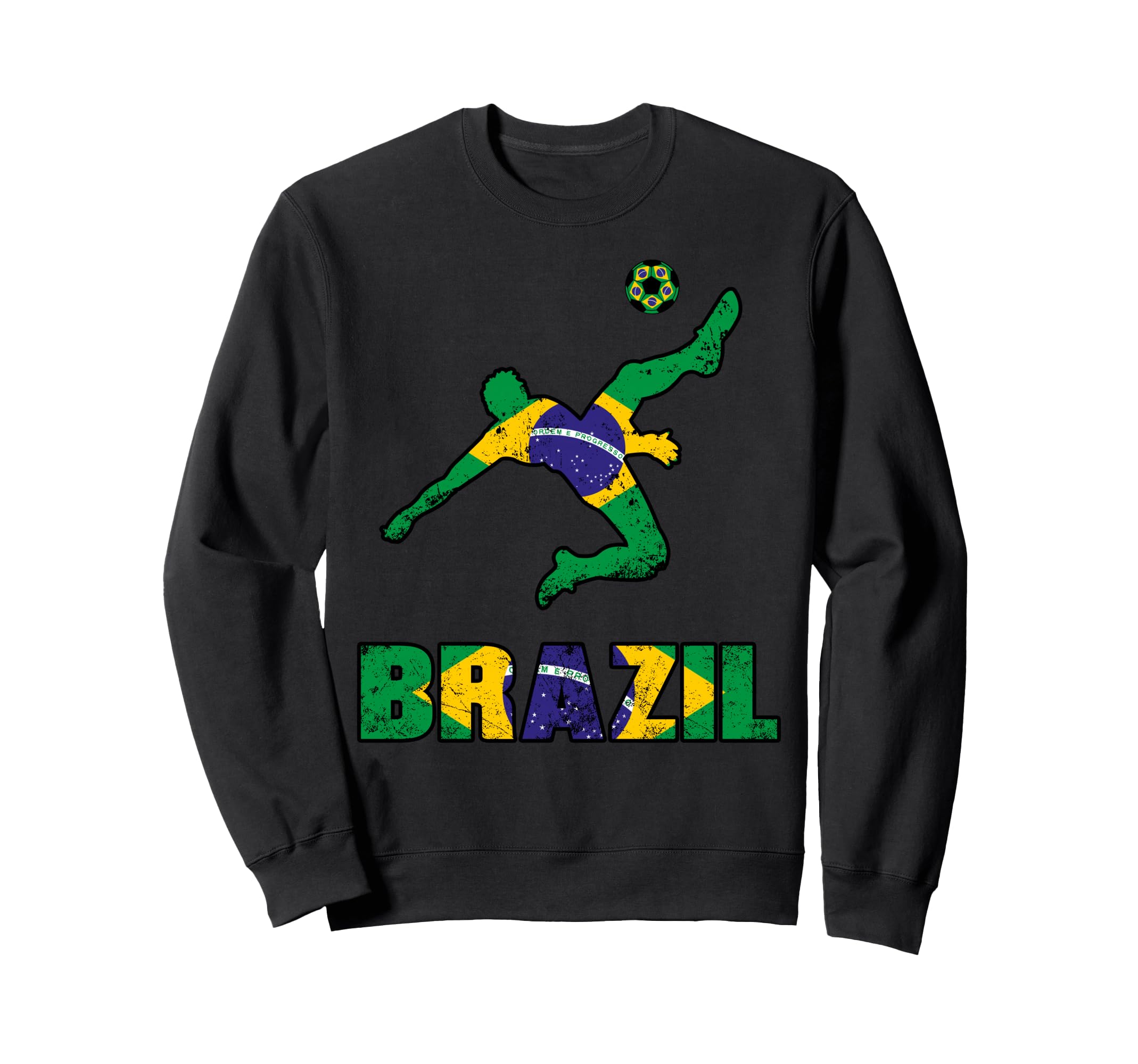 Brazil Football Game Player Sweatshirt - Minimalist Print for Adults - T-Shirt, Sweatshirt, Hoodie
