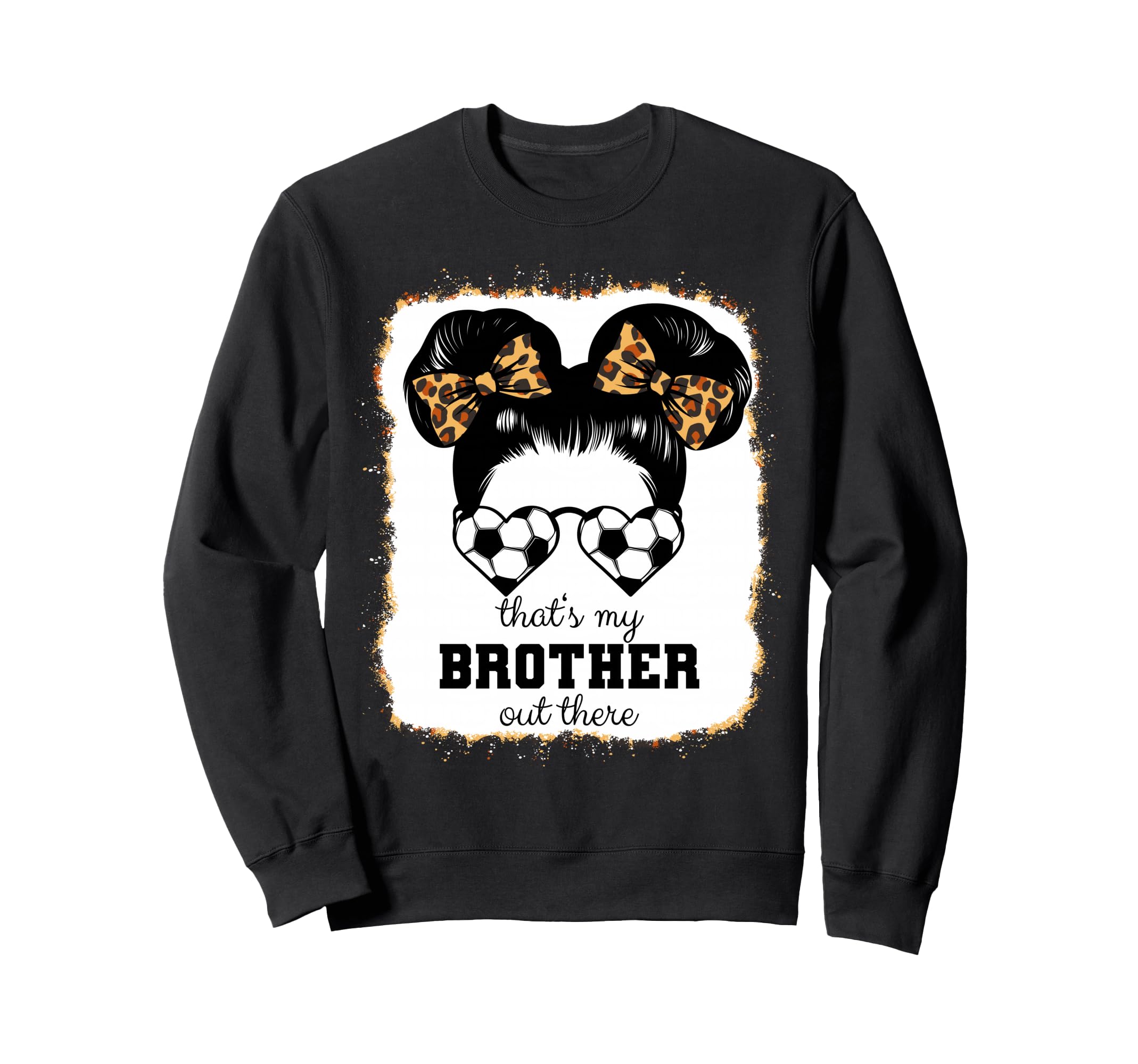 Soccer Sister Leopard Bleached Sweatshirt - Minimalist Print Men Women - T-Shirt, Sweatshirt, Hoodie