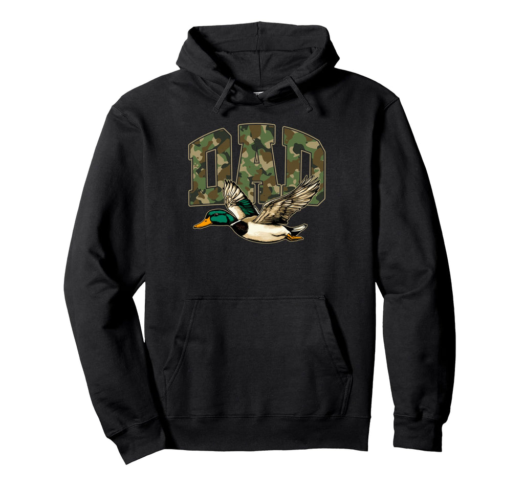 Hunting Dad Hunting Mallard Duck Camo Hoodie - Fun Novelty Design Unisex - T-Shirt, Sweatshirt, Hoodie