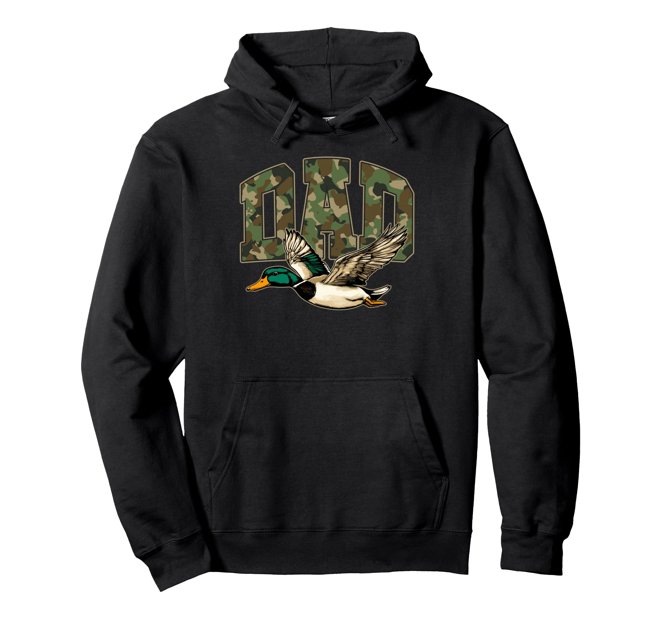 Hunting Dad Hunting Mallard Duck Camo Hoodie - Fun Novelty Design Unisex - T-Shirt, Sweatshirt, Hoodie