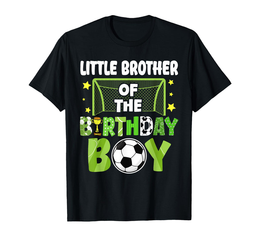 Soccer Little Brother Birthday Party T-Shirt - Custom Art Print Men Women - T-Shirt, Sweatshirt, Hoodie