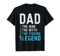 Mens Dad Myth Fishing Legend Gift T-Shirt - Minimalist Print Unisex - T-Shirt, Sweatshirt, Hoodie