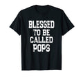 Mens Blessed To Be Called Pops Grandpa T-Shirt - Unique Graphic Men Women - T-Shirt, Sweatshirt, Hoodie