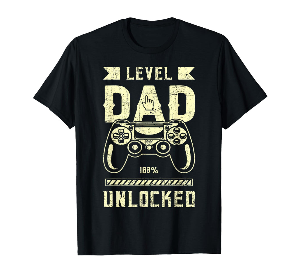 New Dad Gaming Level Dad Unlocked Game T-Shirt - Streetwear Style Unisex - T-Shirt, Sweatshirt, Hoodie