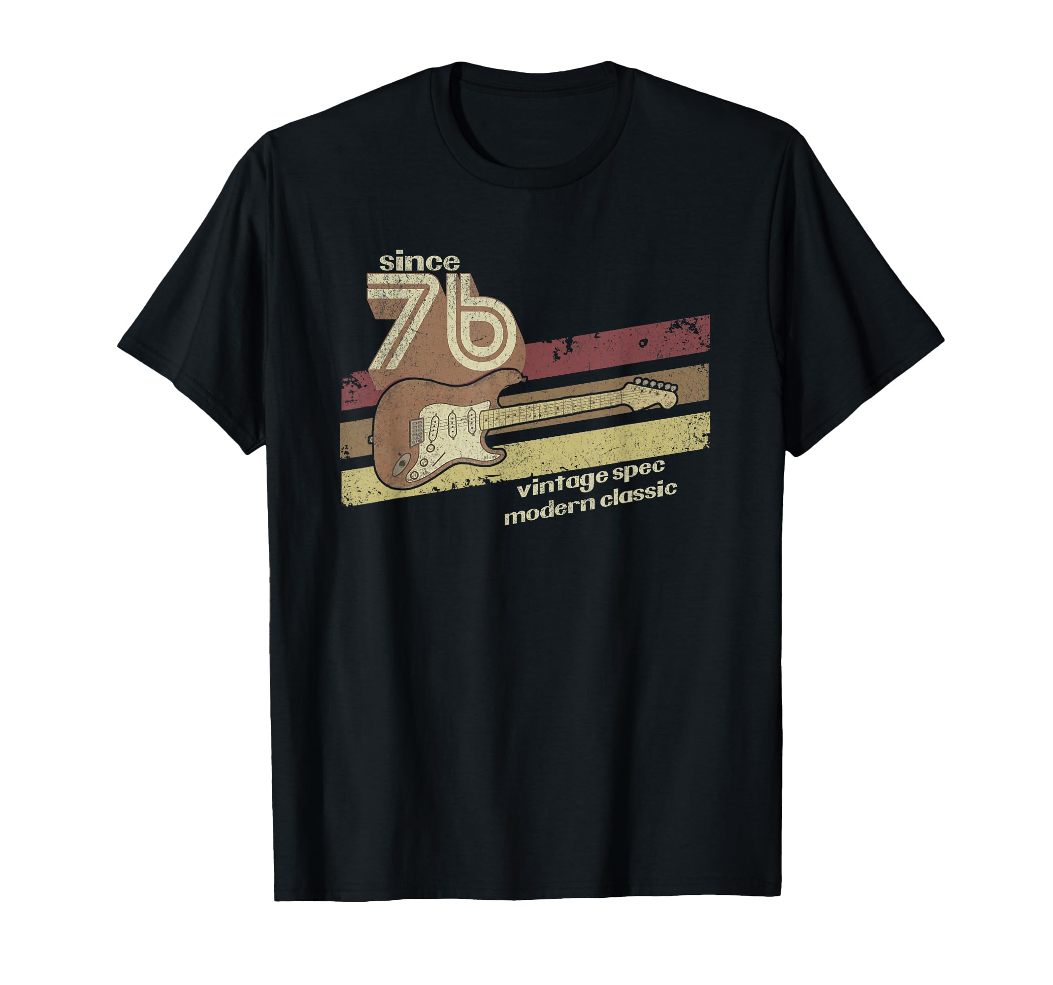 1976 Guitarist 80S Guitar Dad T-Shirt - Casual Everyday Wear Men Women - T-Shirt, Sweatshirt, Hoodie