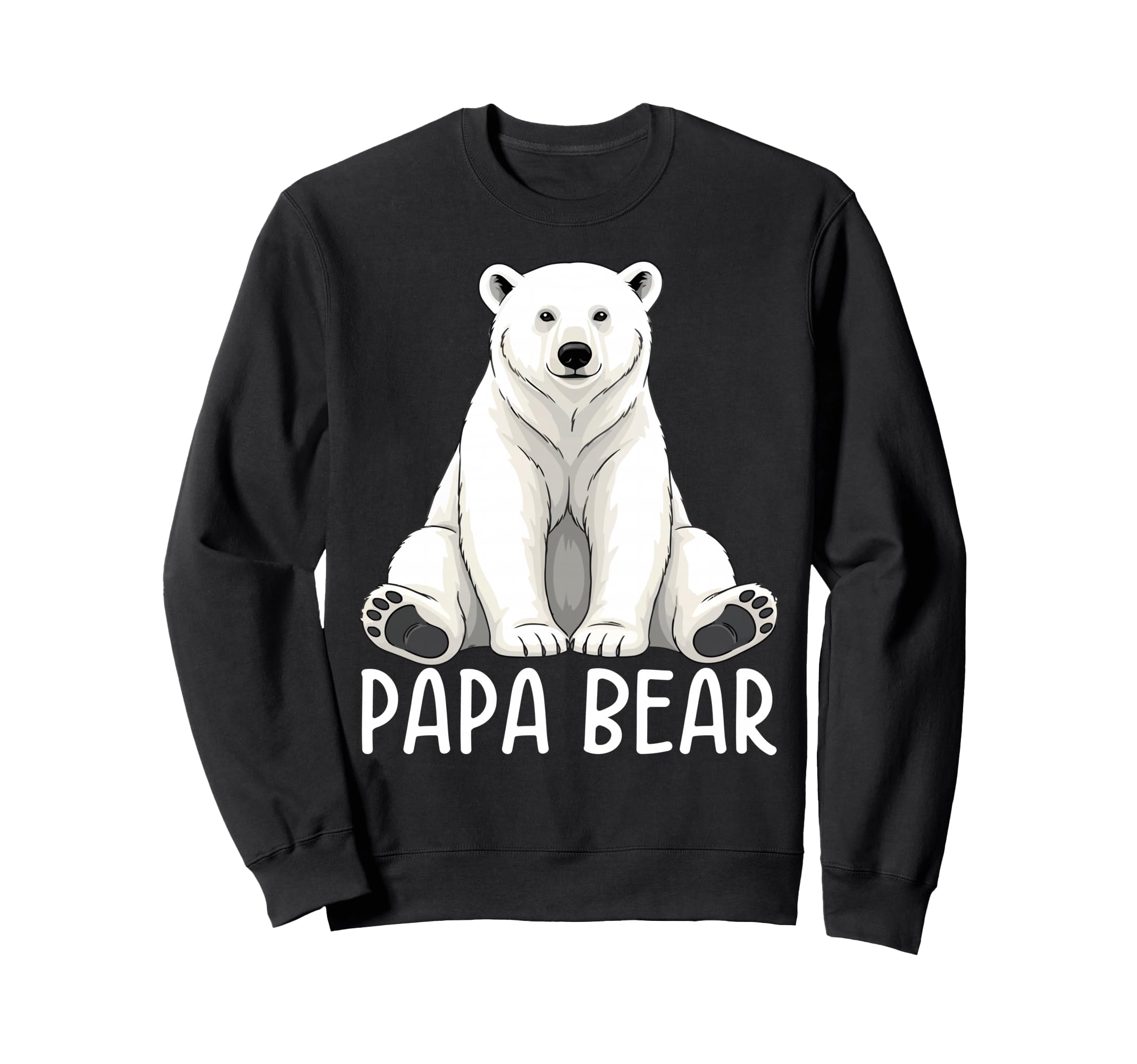 Papa Bear Polar Bear Winter Sweatshirt - Casual Everyday Wear Men Women - T-Shirt, Sweatshirt, Hoodie