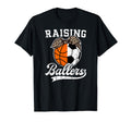 Raising Ballers Soccer Basketball Mom T-Shirt - Aesthetic Graphic Unisex - T-Shirt, Sweatshirt, Hoodie