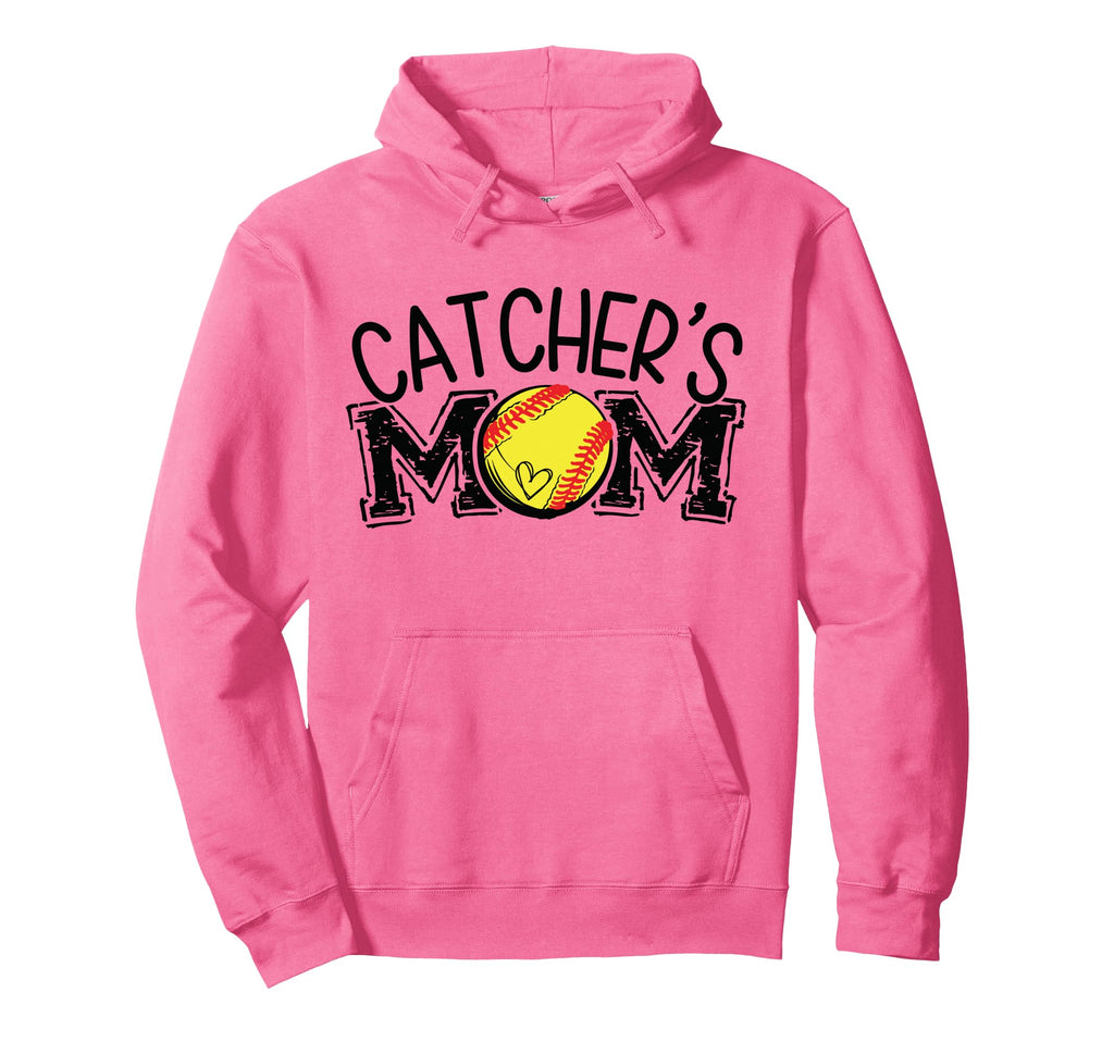 Softball Catchers Mom Hoodie - Custom Art Print for Adults - T-Shirt, Sweatshirt, Hoodie