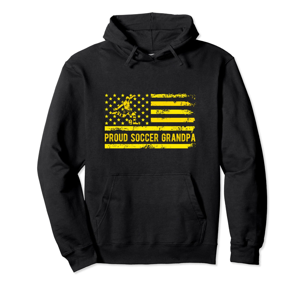 Proud Soccer Grandpa Usa Flag Family Hoodie - Minimalist Print Unisex - T-Shirt, Sweatshirt, Hoodie