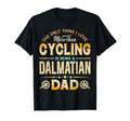 Funny Cycling Fathers Day Dalmatian Dad T-Shirt - Graphic Print for Adults - T-Shirt, Sweatshirt, Hoodie