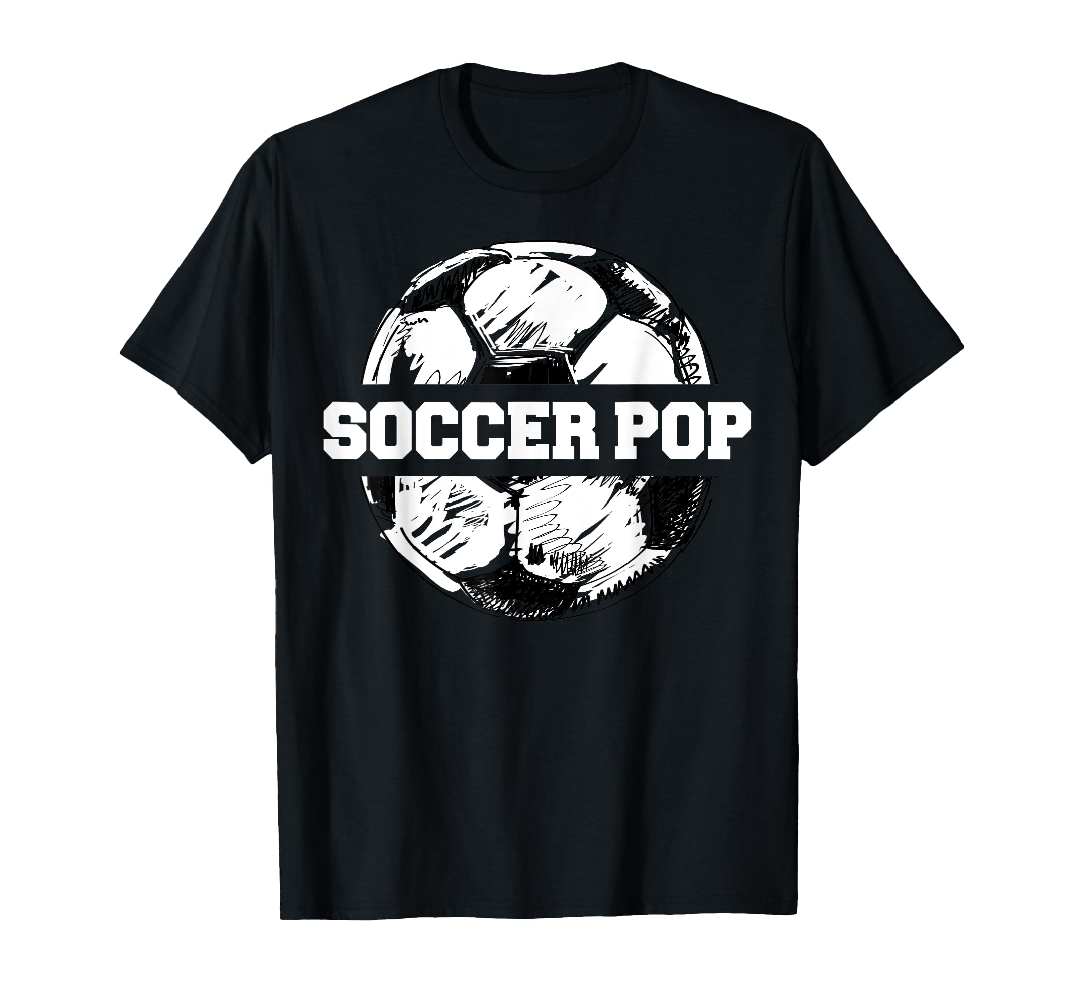 Soccer Pop Soccer Ball Split T-Shirt - Casual Everyday Wear Men Women - T-Shirt, Sweatshirt, Hoodie