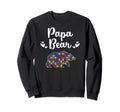 Autism Awareness Papa Bear Sweatshirt - Casual Everyday Wear for Adults - T-Shirt, Sweatshirt, Hoodie