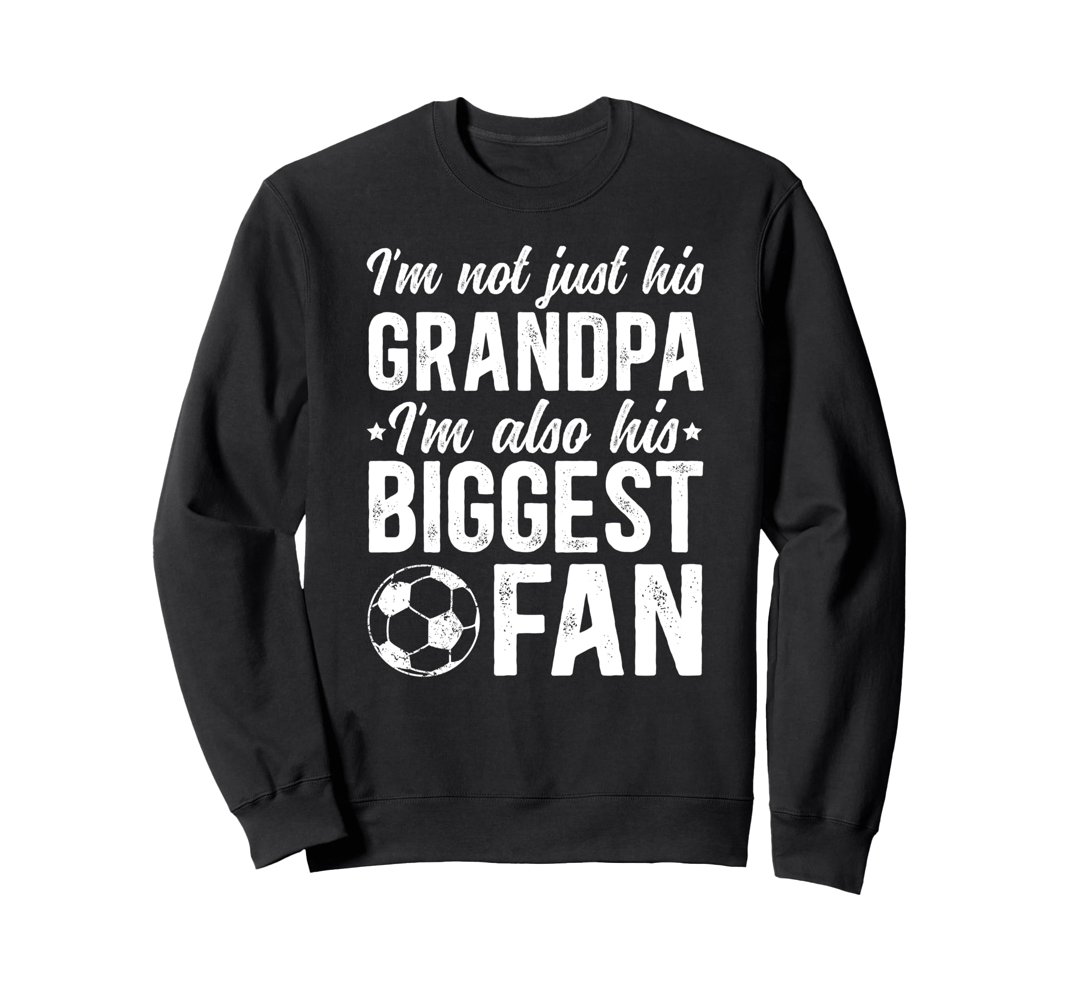 His Biggest Fan Soccer Grandpa Sweatshirt - Minimalist Print for Adults - T-Shirt, Sweatshirt, Hoodie