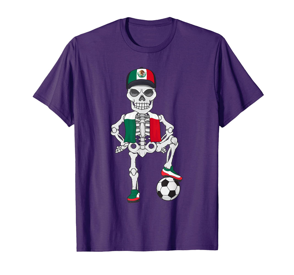 Mexico Soccer Skeleton Fan Team T-Shirt - Custom Art Print for Adults - T-Shirt, Sweatshirt, Hoodie