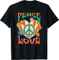 Retro Peace Love Sign 60s 70s Hippie Style - Adult & Kids T-Shirts, Sweatshirts & Hoodies apparel design preview 1