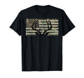 Deer Hunting Camo American Flag Buck T-Shirt - Novelty Apparel Men Women - T-Shirt, Sweatshirt, Hoodie
