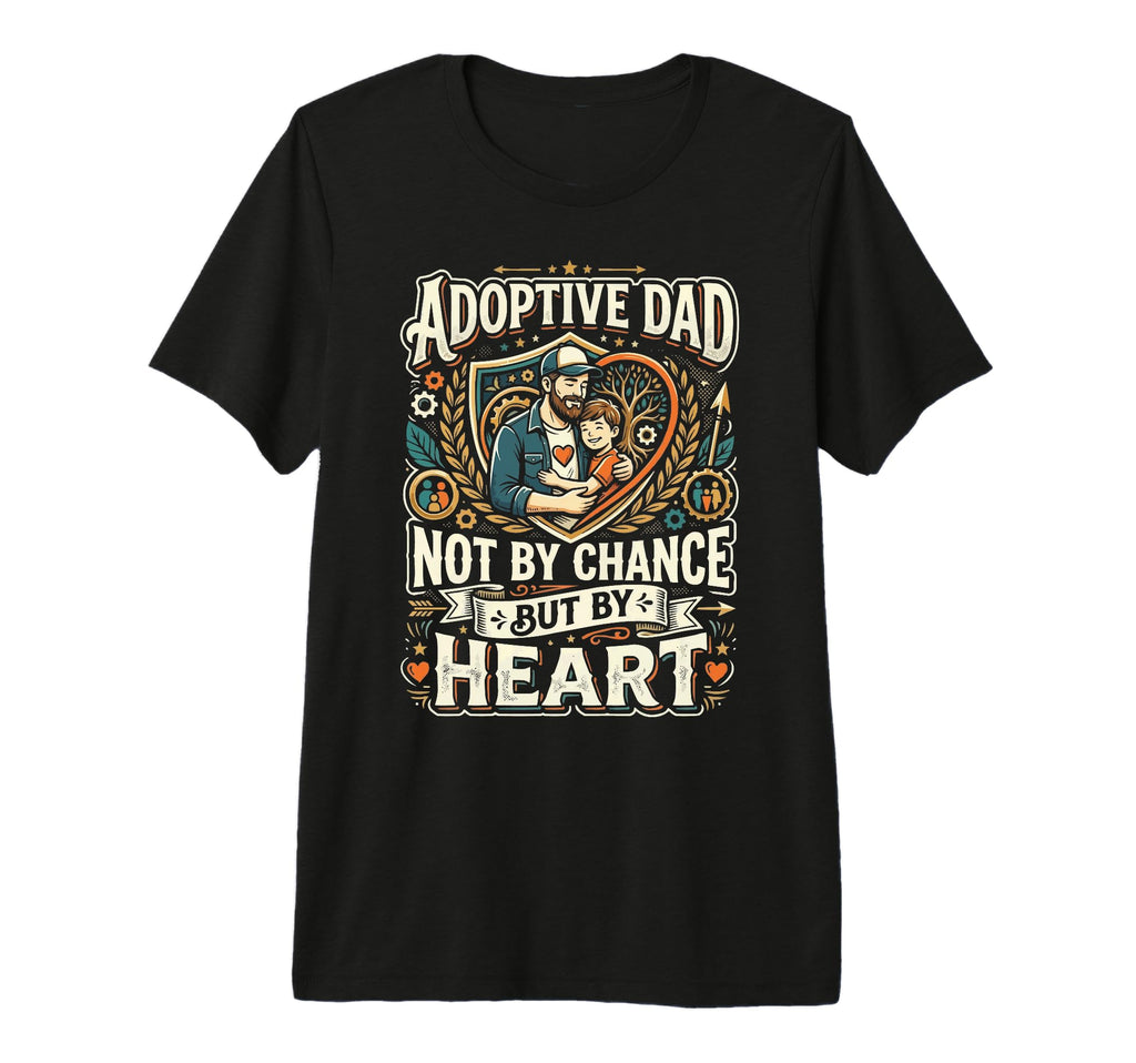Mens Adoptive Dad Adoption Fathers Day T-Shirt - Graphic Print Men Women - T-Shirt, Sweatshirt, Hoodie