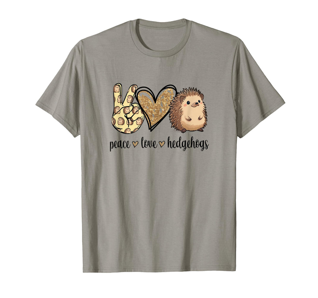 Womens Kawaii Peace Love Hedgie T-Shirt - Fun Novelty Design Men Women - T-Shirt, Sweatshirt, Hoodie