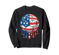 Ice Cream Drip Game American Usa Flag Sweatshirt - Graphic Print Unisex - T-Shirt, Sweatshirt, Hoodie