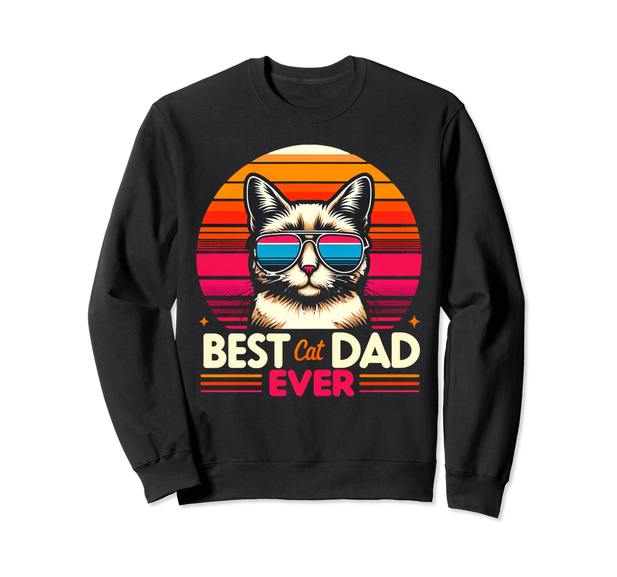 Best Cat Dad Ever Tees Cat Daddy Sweatshirt - Trendy Graphic Unisex - T-Shirt, Sweatshirt, Hoodie