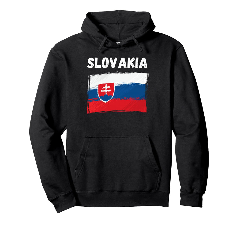 Slovakia Flag Holiday Grunge Slovak Flag Hoodie - Streetwear Style Unisex - T-Shirt, Sweatshirt, Hoodie