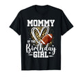 Mommy Birthday Football Mom Leopard Heart T-Shirt - Graphic Print Unisex - T-Shirt, Sweatshirt, Hoodie