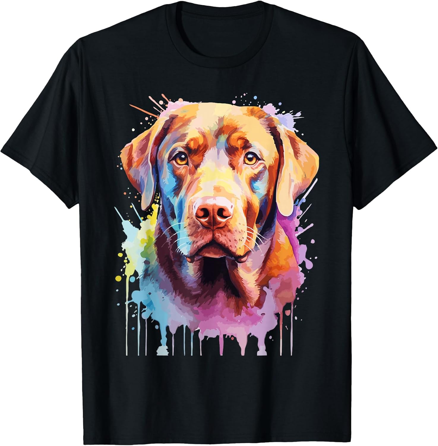 Chocolate Labrador Lovers Pop Art Color Lab Dog - Adult & Kids T-Shirts, Sweatshirts & Hoodies apparel design preview 1