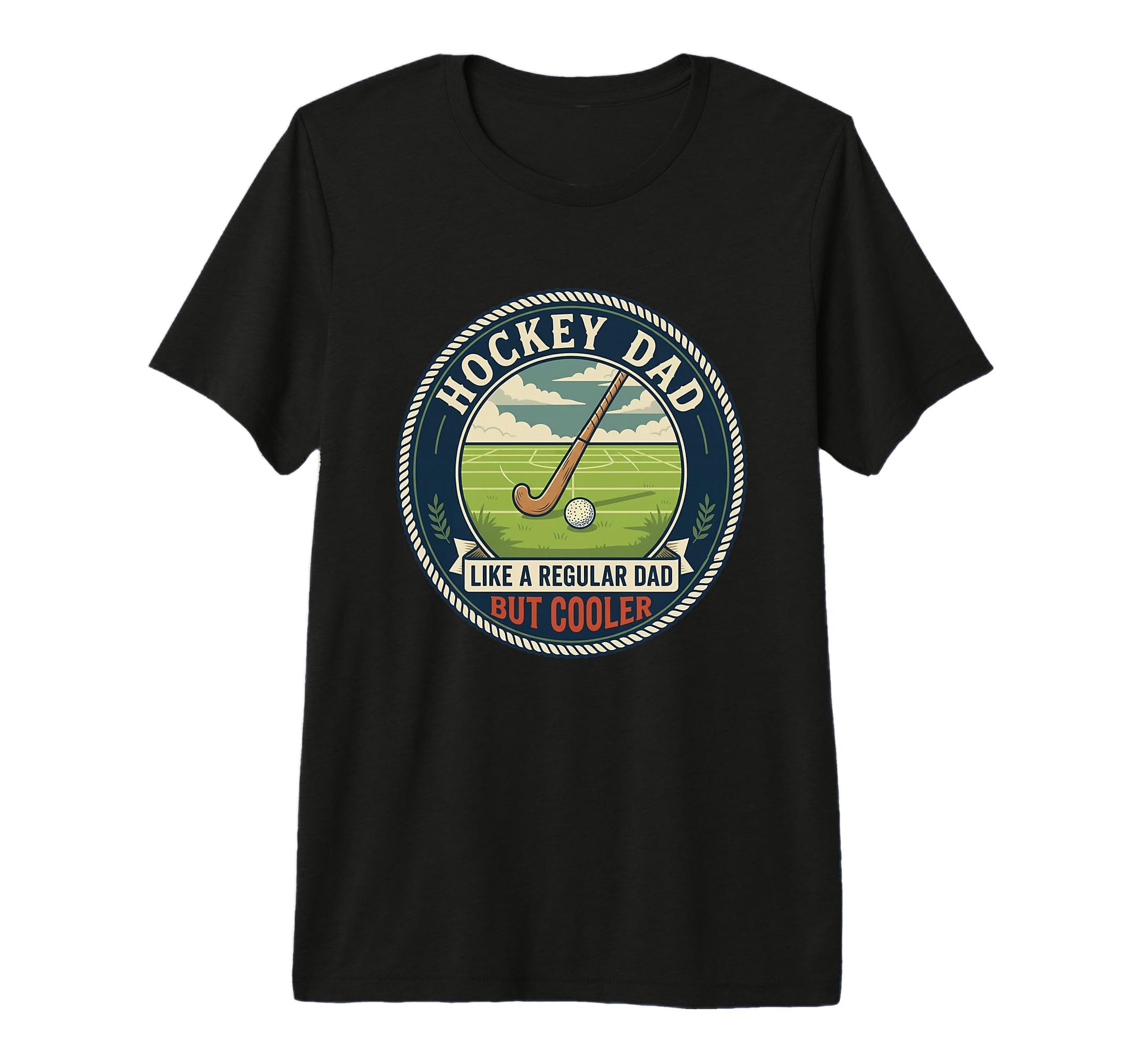 Mens Field Hockey Dad Player Stick Ball T-Shirt - Graphic Print for Adults - T-Shirt, Sweatshirt, Hoodie