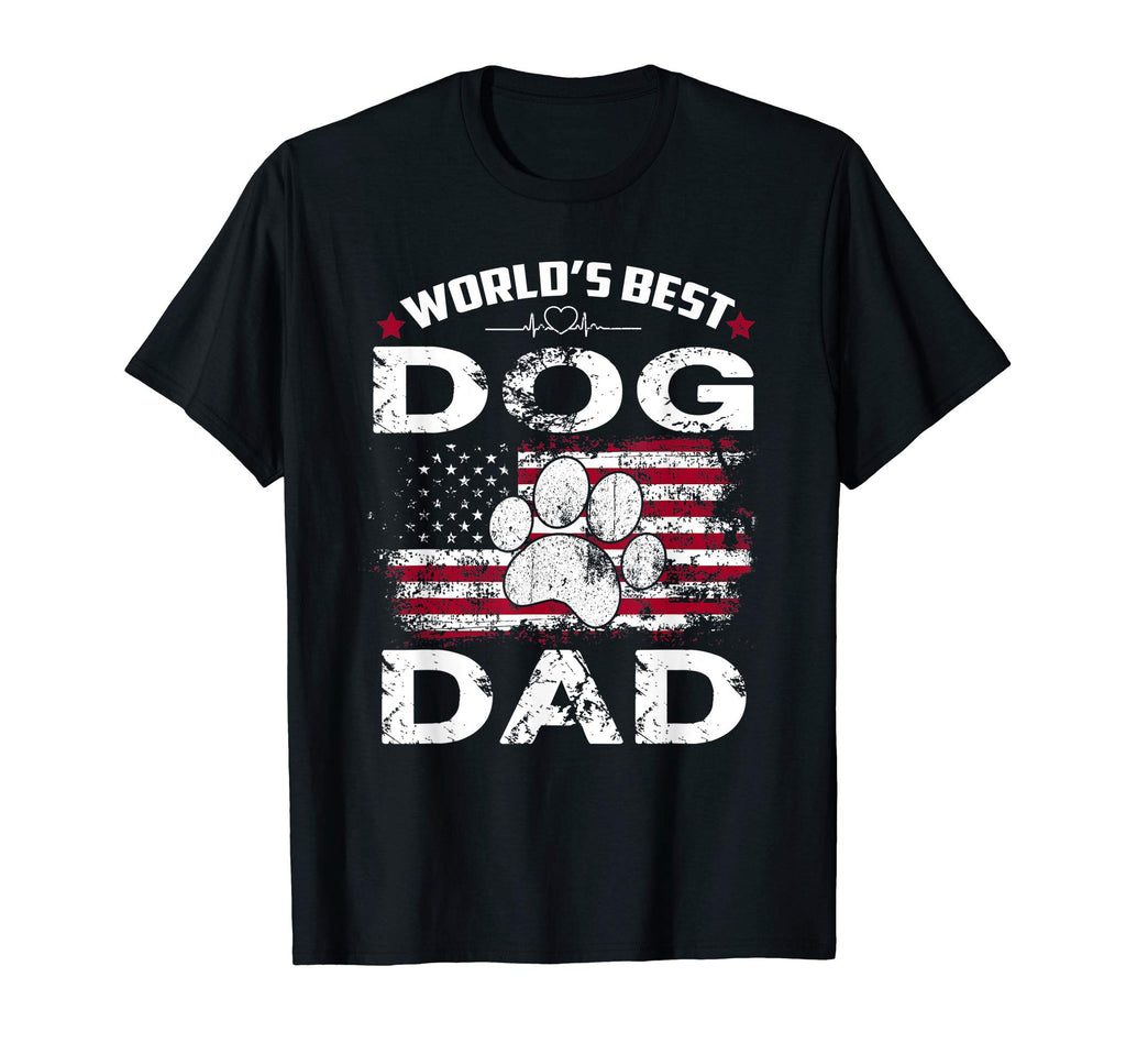 Daddy Shirts Worlds Best Dog Dad Ever T-Shirt - Custom Art Print Men Women - T-Shirt, Sweatshirt, Hoodie